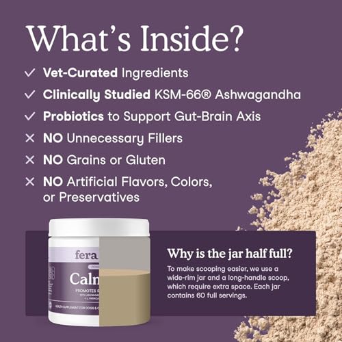 Fera Pets Dog & Cat Calming Supplement - Pet Relaxation Powder, 60 Scoops - Image 3