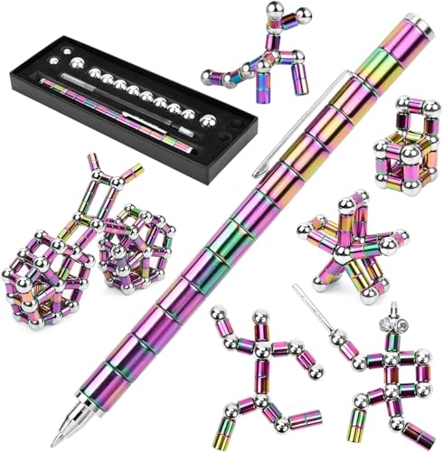 Image of Magnetic Pen, Fidget Pen, Decompression Magnetic Toy Pen, Gift for Teenage Boys, Best Gift for 8-12 Years Old, Novelty Toy Gift for Kids or Friends (Rainbow)