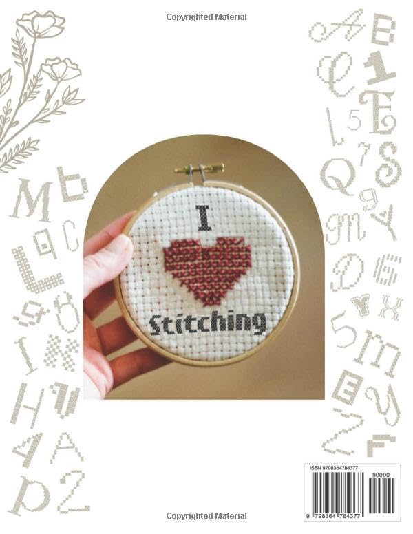 Miniatura 2 de Alphabet & Number Cross Stitch Patterns The Ultimate Counted Cross Stitch Pattern Collection with More than 101 Premium Fonts