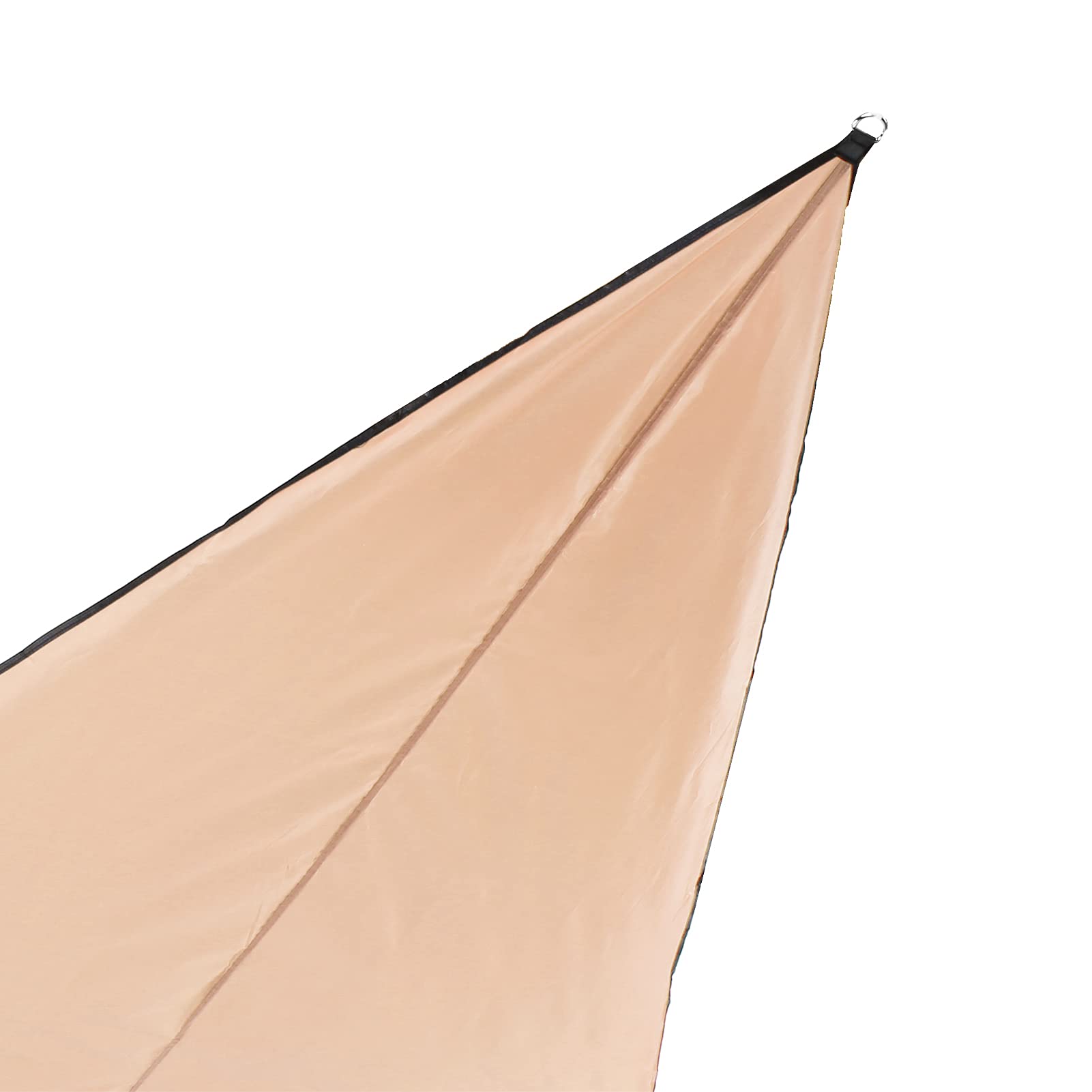 ZHDOKA 3 x 3 x 3ft Triangle Sun Shade Sail, Heavy Duty Oxford Cloth Outdoor Sun Canopy Folding Fabric Shelter Cloth Screen Awning Block for Outdoor Patio Carport(Khaki)