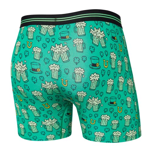 SAXX Men's Underwear - Ultra Super Soft Boxer Briefs with Fly and Built-in Pouch Support – St. Patrick's Day-Green, Large - Image 3