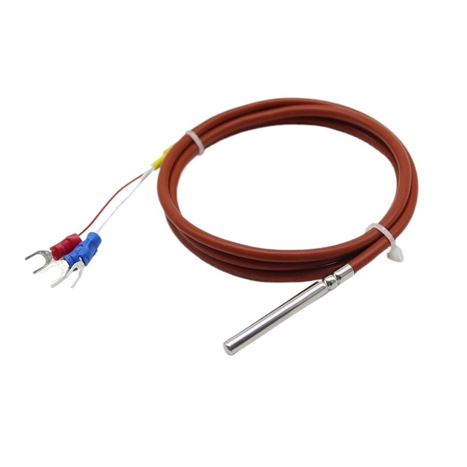 Sensor de temperatura a prueba de agua PT100 PT1000, sonda RTD, Detector de resistencia de platino, Cable de silicona de 3 hilos | PT100 Type with 8m