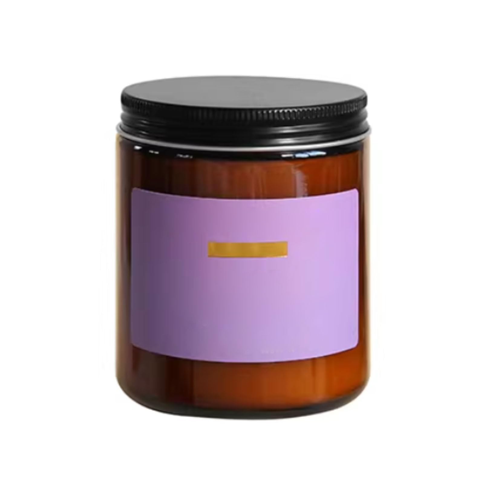 Velas de vidrio Velas aromáticas modernas Vela de aromaterapia reutilizable hecha con cera de soja y aceites esenciales botánicos(Lila)