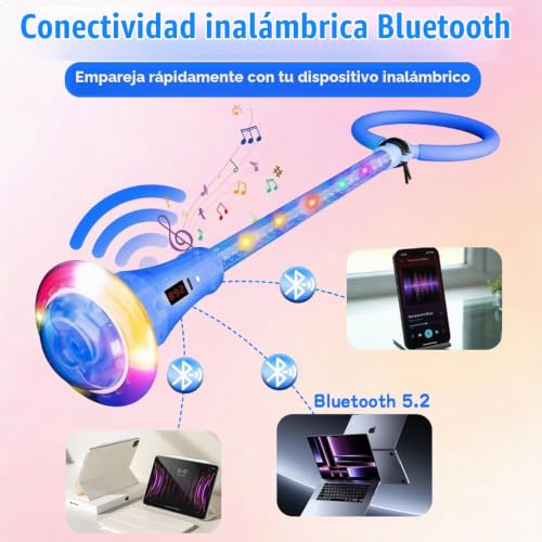 Miniatura 3 de Anyingkai Shine Bola de Salto de Tobillo,Plegable Anillo de Salto Intermitente,Colorida Flash Bola de Salto,Colorida Anillo de Salto de Tobillo,LED Saltar Bola para Niños (Azul - C)