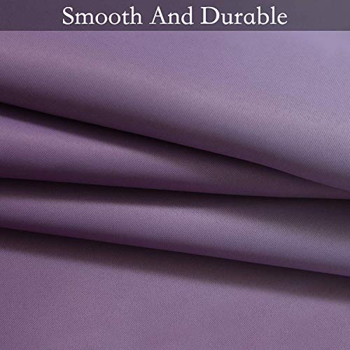 Image of SimpleHome Ombre Purple to Grey White Curtains for Living Room 52Wx72L | Room Darkening Curtains for Bedroom,Gradient Light Blocking Curtain,Thermal Insulated Grommet Window Drapes,2 Panels,72 Inch