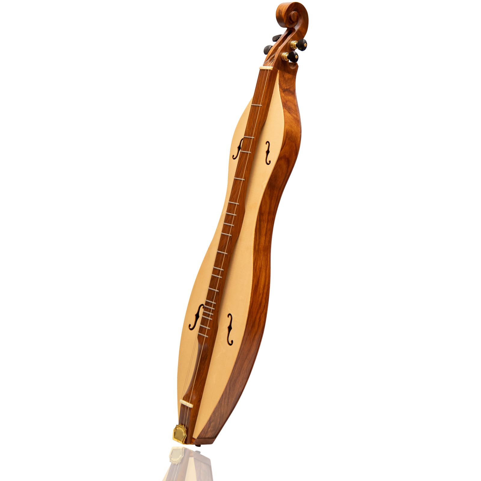 DULCIMER A 4 CORDE DI MONTAGNA F-HOLE LEGNO DI ROSE.