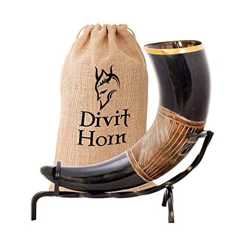 Divit - Cuerno para Beber con Soporte de Hierro Cover