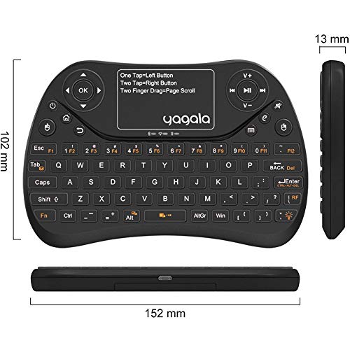 Sidiwen Backlit Mini Wireless Keyboard With Touchpad And Mouse, 2.4Ghz Rechargeable, Remote Control With Qwerty Keypad For Android Tv Box, Iptv, Xbox, Tv, Projector, Raspberry Pi, Usb Devices, Etc #TOP7