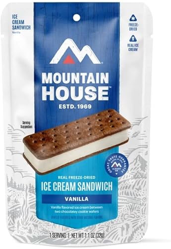 Miniatura 2 de Mountain House Sandwich de helado de vainilla  Alimentos liofilizados para mochileros y campamentos  Paquete de 12