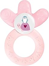 MAM Cooler, Teething Ring for Babies, Promotes Visual Sense & Motor Skills, Grasping Toy with Water Cooling Part Also Reaches the Molars, from 4+ Months, Pink, 1 Piece (Pack of 1)
