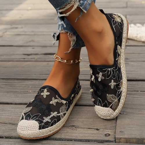 Chinese Summer Mesh Slippers for Women, Black, Size 103