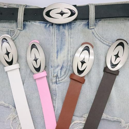 Lady Waist Belt Punk Chain Moon and Star Cowgirl Casual Star Buckle Retro Buckle Waist Chain Casual Belt3