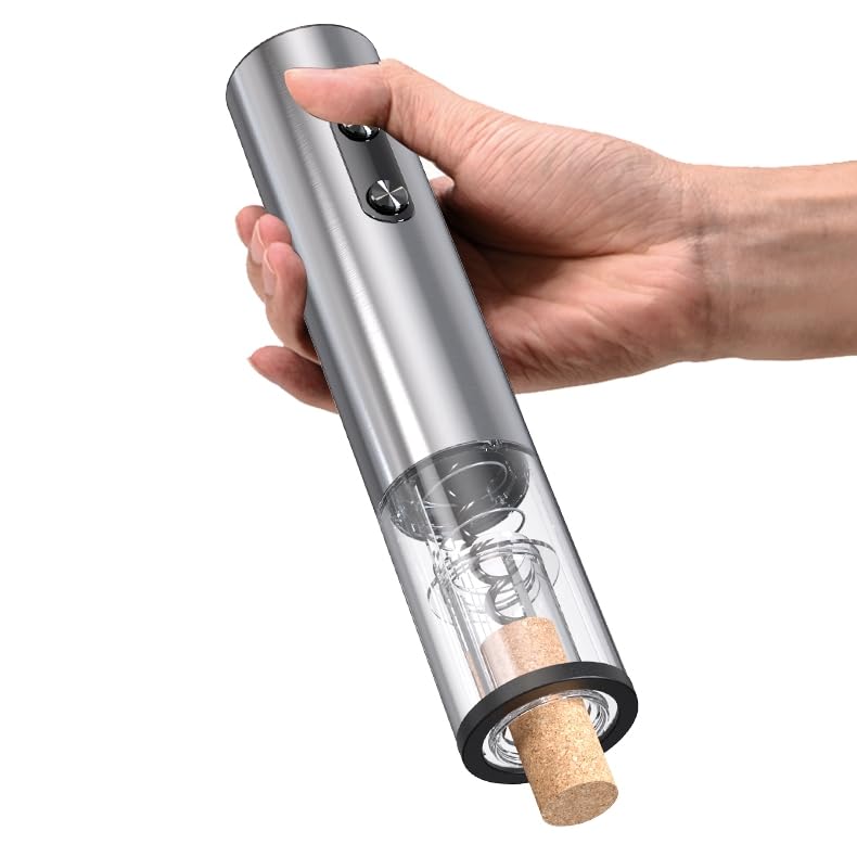 Image of PEIPU Electric Wine Bottle Opener, Easy to Use, Perfect for Home, Restaurants & Travel, Wine Lovers & Host, 1pack-Clear