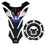 Hergestellt aus hochwertigem Kohlefaser- und Kunststoffmaterial, dauerhafter und wasserdichter, Fade- und Korrosionsbeständigkeit. Um einen gewissen Schutz des Motorradgastanks zu bieten, reduzieren Sie die Reitjacke, um den Tank zu kratzen.