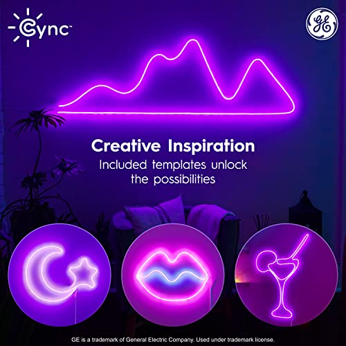 Image of Cync GE Dynamic Effects Smart LED Shapeable Light, Color Changing Light Strip, 2.4GHz Wi-Fi Enabled, Compatible with Alexa and Google Home, 10ft + Power Supply