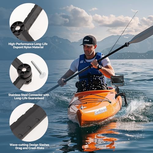 Image of HITORHIKE Kayak Fish Finder Mount with Transducer Arm Options Holds up to 9 inch Electronics Compatible with Garmin Lowrance Humminbird(Side Track Mount Base Pro Max Set with Arms and A Track)