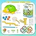 VATOS 4-in-1 Turtle Water Sprinkler for Kids, Outdoor Toys with Snail Splash, Ring Toss, Catch Ball Game & Hurdle Play, 360°Roating Spray Summer Fun Backyard Garden Lawn for Toddlers Kids Boys 3-8