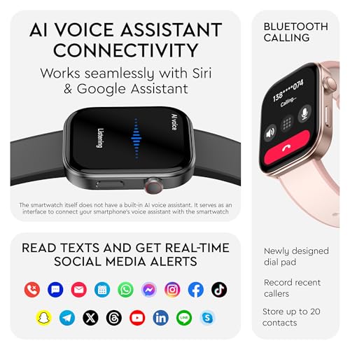 Image of OCTANDRA Beyond VeryFit 1.99 inch AMOLED Smart Watch - Bluetooth Answer Call Ai Voice Body Energy Heart Rate Oxygen Saturation Sleep Monitor - 3ATM Fitness Watches for Men Women (GTX12) (Black & Grey)