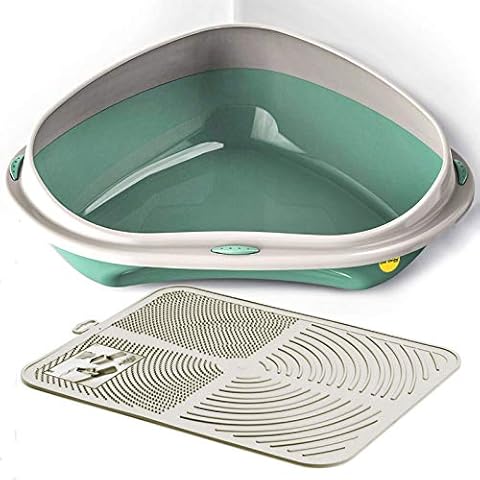 CAT CENTRE Green Large Corner Litter Tray Set Cover