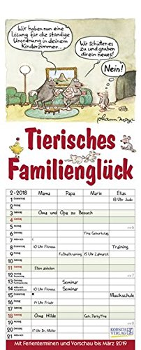Tierisches Familienglück 2018: Familienplaner - 4 große Spalten mit viel Platz. Familienkalender m Tierisches Familienglück 2018: Familienplaner - 4 große Spalten mit viel Platz. Familienkalender m