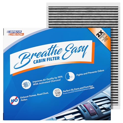 Image of Spearhead Odor Defense Breathe Easy AC & Heater Cabin Filter | Fits 2017-25 A4 A5 A6 A7 A8 Q5 Q7 Q8 e-tron & RS /S Variants, 2019-25 Cayenne | Up to 25% Longer Lasting w /Activated Carbon (BE-211)