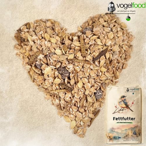 Vogelfood 10 kg Fettfutter mit Mehlwürmern für Wildvögel
