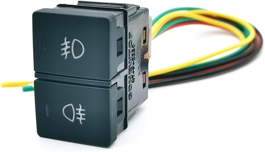 Auto parts 1PC Fit For Honda for CRV for URV for AVANCIER for CITY Car Dual Switch Radar Fog Power on Off DRL Auto Button with Wire(Front Rear Fog Light)