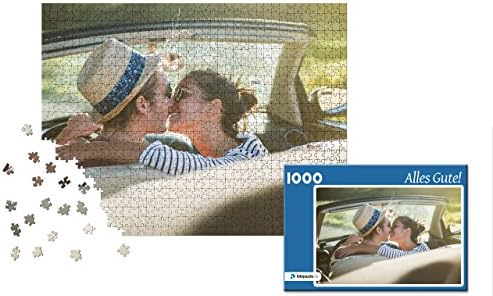 puzzleYOU Photo Puzzle with 1000 Pieces: Custom Puzzle with Your Image and an Individual give-Away Puzzle Box (Blue)