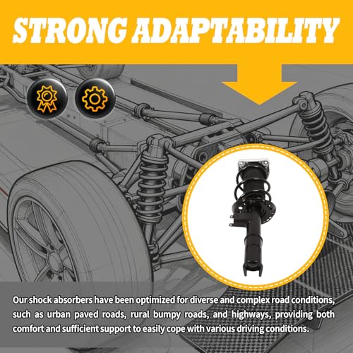 Image of Front Right Strut Assembly Fit CLA250 2013-2020 | 1563231900,CLA45 2014-2020,GLA45 AMG 2014-2019,A1563231600,1563231800, front right strut and coil spring assembly