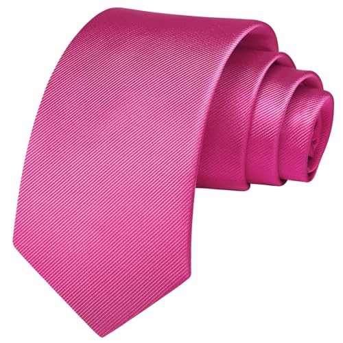 Image of Enlision Ties for Men Solid Color 3.35 inch Formal Business Necktie Classic Satin Mens Wedding Party Ties