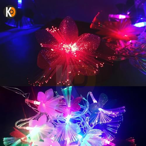 Image of K D 20 led Radium Flower Light 8ft String Light for Diwali /Navratri /Christmas for Indoor & Outdoor Decoration Lights, Specially for Temple Decoration (Radium Flower)