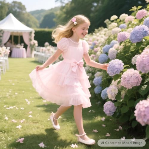 Image of Felix & Flora Girls Toddler Little Ballet Shoes - Flower Girls Mary Jane Flats Dress Shoes Party Wedding