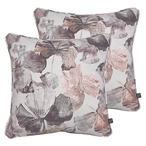 Prestigious Textiles Hanalei Twin Pack Polyester Filled Cushions, Moonstone, 43 x 43cm