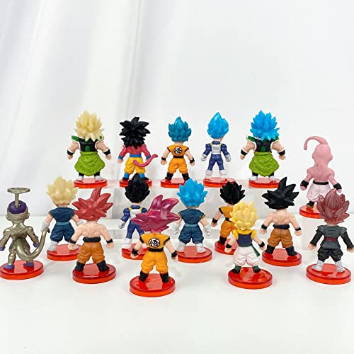 Dragon Ball Z 16-Piece Action Figure Set, 3-Inch Collectibles For Cake Toppers & Party Favors #TOP3