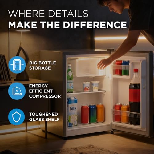 Image of Midea 50 L 1 Star Direct Cool Single Door Mini Ref (MDRD50D1HLSS)