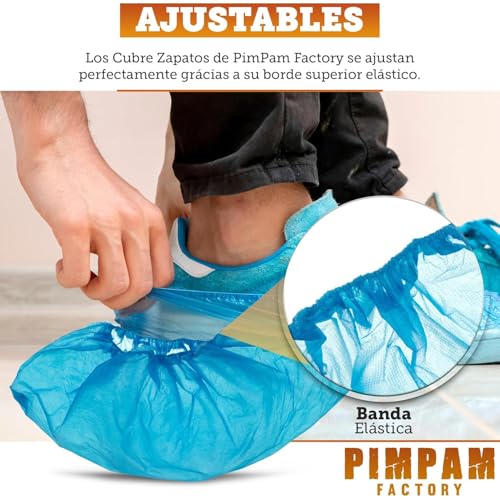XARA 100 verstellbare Einweghauben + 100 wasserdichte Überschuhe + 100 Einwegkittel aus Polyethylen + 100 Einweghandschuhe - Hypoallergenes und wasserdichtes Set - Stück 400