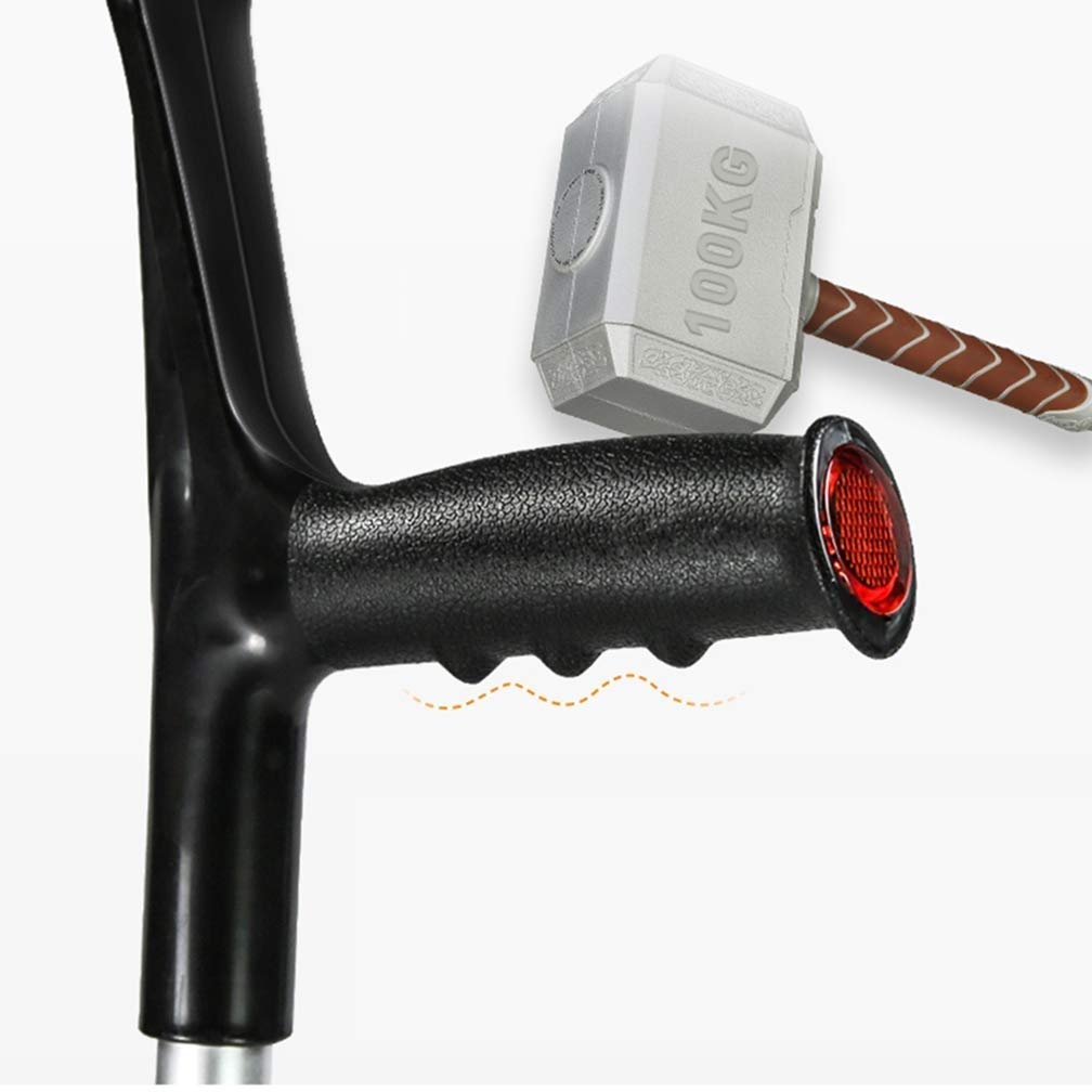 Muletilla de Aluminio Plegable Brazo muletas El Codo se Puede Doblar, Fractura Bajo la axila Ligero Antideslizante muletas de Codo (36"-45" / 92-115cm)