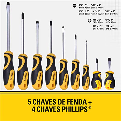 STANLEY Jogo de Chaves de Fenda Phillips e Soquetes com Bolsa (49 Peças) STHT70887M