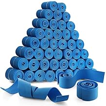 PrimaCare DT-1850 First Aid Disposable Tourniquet، Latex Free Nursing Supplies Essential، 1 "Wide by 18" Long Anti Tear Single Use Tourniquets Travel Kit، Pack of 50   