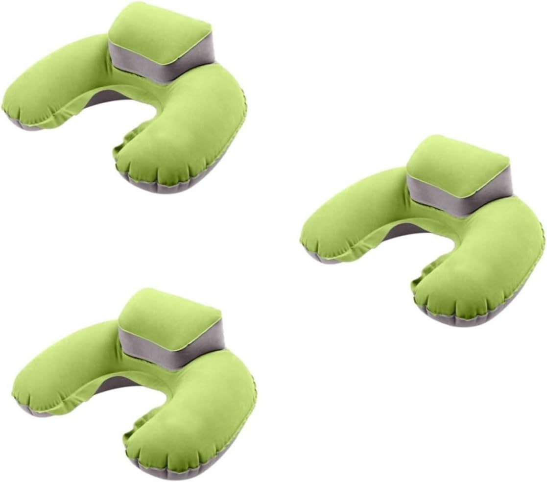 PRETYZOOM Lot De 3 Oreillers De Voyage Ergonomiques Et Gonflables pour Activités De Plein Air