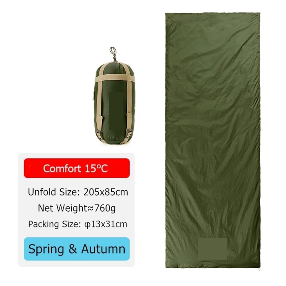 Śpiwór Ultralight LW180 Wodoodporny bawełniany śpiwór Nature Hike Summer Hiking Camping Śpiwór