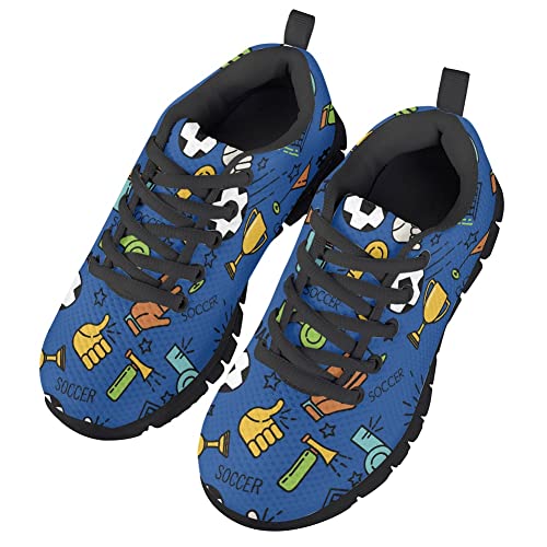AmzPrint Funny Alpaca Llama Print Lace-Up Casual Unisex-Child Tennis Shoes Mesh Flat Sport Cheap Sneakers Size 1.5 Yellow3