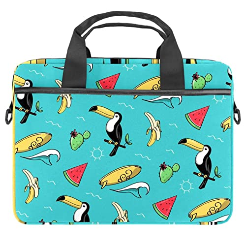 Sac bandoulière ordinateur 13.3 pouces aux finitions soignées motif toucan