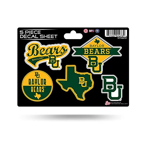 Rico Industries NCAA Baylor Bears 5-PC Sticker Sheet