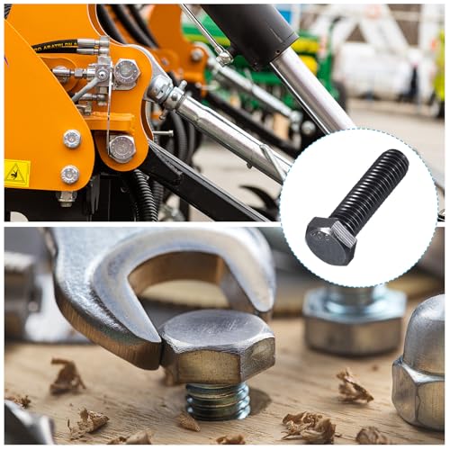 Image of METALLIXITY Hex Head Bolts (3 /8-16 x 1-1 /2 inch) 8Pcs, 304 Stainless Steel 18-8, Fully Threaded, External Hex Drive, Hex Head Screw Bolt, Black Oxide