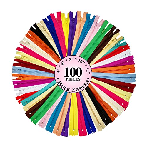 Fermeture éclair en nylon KGS lot de 100 multicolore pour couture