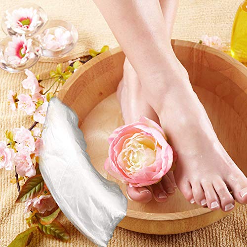 ANCLLO 80Pcs Clear Spa Pediküre Liner Fußbad Liner Bad Becken Taschen für Hotel,Fußpediküre,Beauty,Spa und Heimgebrauch