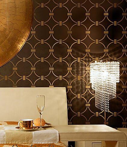 Wallpaper Stencil Chain Link - Beautiful Stencils for DIY Home Decor