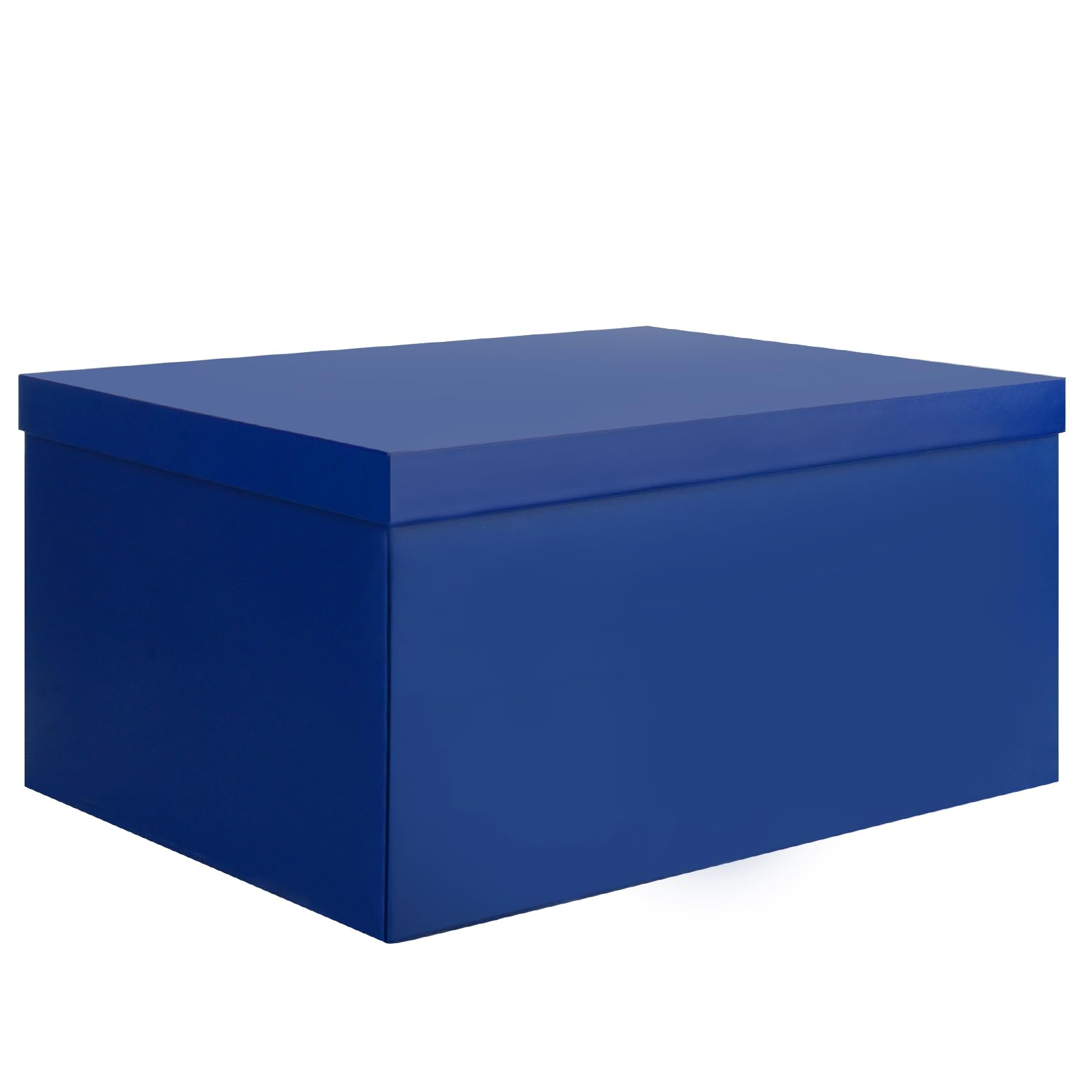 Boîte de Rangement, Bleu Boîtes Rangement avec Couvercle 38 x 28 x 19 cm Grand Boîte Rangement avec Ruban Boîtes Rangement Carton pour Maison Chambre Salon Bureau École