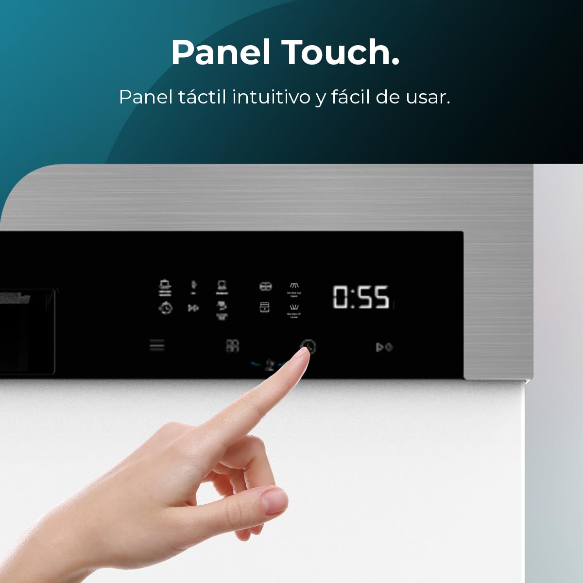 Cecotec Lavavajillas Independiente de 60 cm Bolero Aguazero 6100 E. 1850W, 13 Cubiertos, 6 Programas, Función Dry+, Media Carga, Delay Start, Panel Táctil — view 10